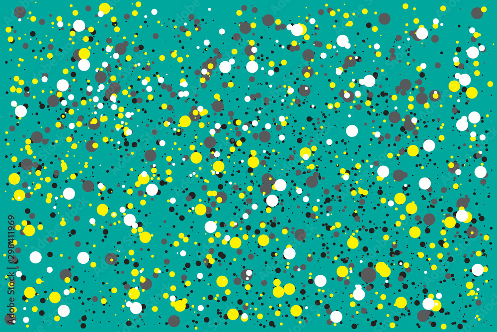 Poster halftone abstract black random dots. vector