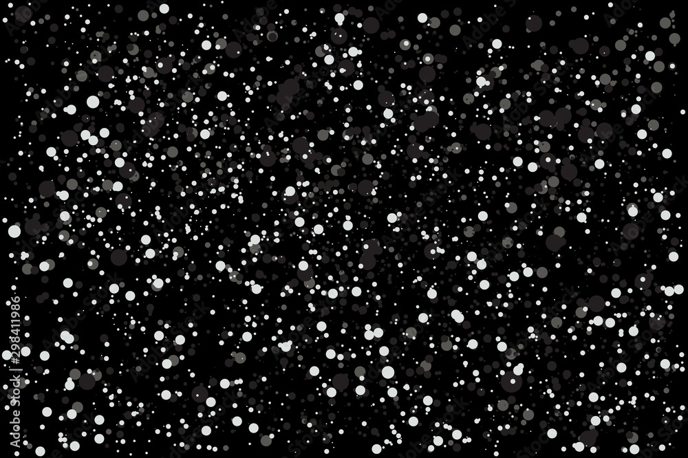 Wall mural halftone abstract black random dots. vector