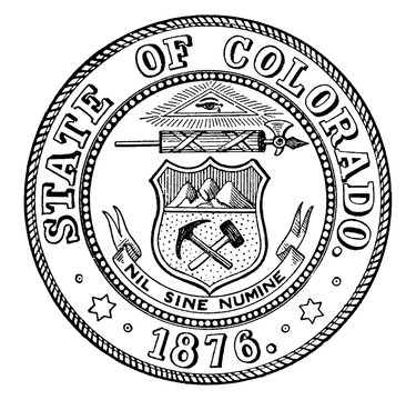 The State Seal Of Colorado, Vintage Illustration