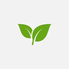Foto op Aluminium Green leaf ecology nature element vector icon, Leaf Icon, green leaf ecology nature element vector © kursi_design