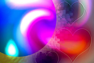 Texture background two loving hearts