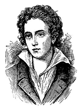 Percy Bysshe Shelley, Vintage Illustration