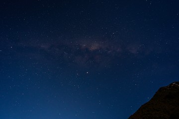 Fototapeta na wymiar Starry night with Milky Way at Aoraki National Park, New Zealand