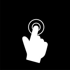 Touchscreen isolated icon on black background