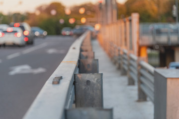 Abstract blurred background with highway fence
