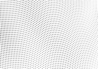 Abstract texture of halftone. Monochrome background of black dots on white background. Pattern to print from waves of dots