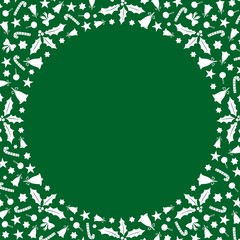 Winter frame (border). Christmas design. Best for Christmas / New Year greeting cards, invitation templates, posters, banners. Vector illustration