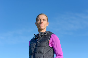 Fit healthy middle aged woman in sportswear