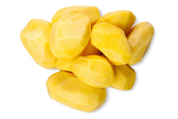 Peeled potato isolated on white background