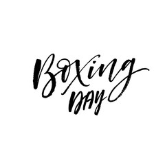 Boxing day phrase. Hand drawn brush style modern calligraphy. Vector illustration of handwritten lettering. 
