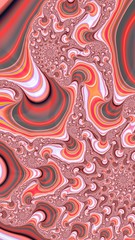 Artfully 3D rendering fractal, fanciful abstract illustration and colorful designed pattern