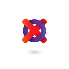 letter o with x logo © irondah