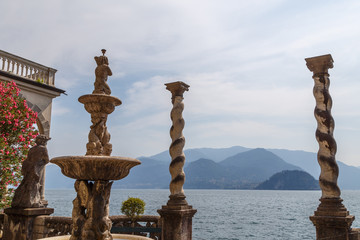 VARENNA / ITALY - JULY 2015: Gardens of Villa Monastero in Varenna town on Como lake, Italy