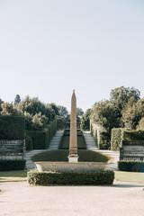 Fototapeta premium Architecture and panoramas of the Park of Italy. Boboli gardens in Florence.