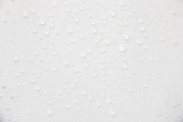 Plakat Raindrops on a grayish white background. Rainy season concept.