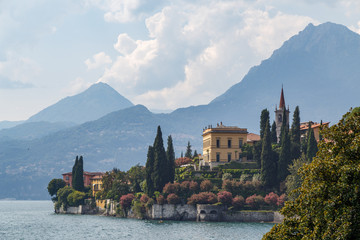 Gardens of Villa Monastero in Varenna town on Como lake, Italy