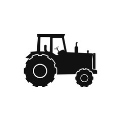 Farming Tractor Icon. Flat Style vector EPS.