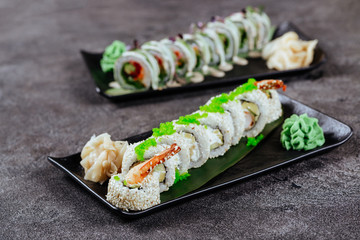 Various kinds of sushi