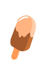 Chocolate Ice cream stick isolated on white background