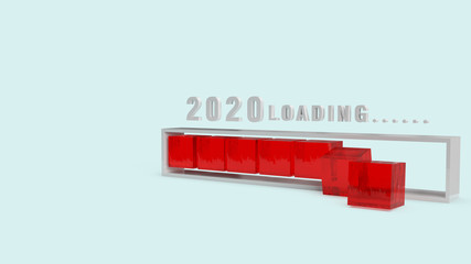 2020 loading 3d rendering for holiday content..