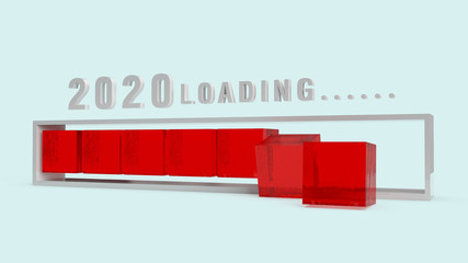 2020 loading 3d rendering for holiday content..