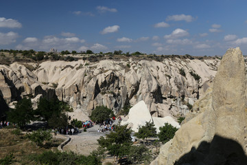 Fototapeta na wymiar Rock Formations in Goreme National Park, Cappadocia, Nevsehir, Turkey