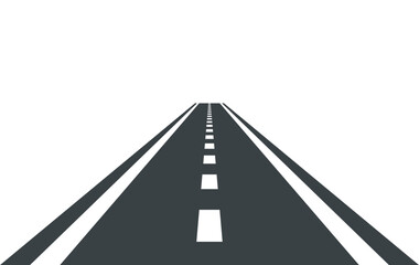 Straight road vector template isolated on background. - obrazy, fototapety, plakaty