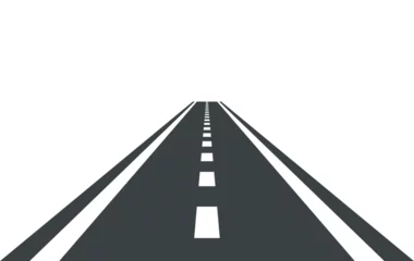 Foto op Canvas Straight road vector template isolated on background. © SolaruS