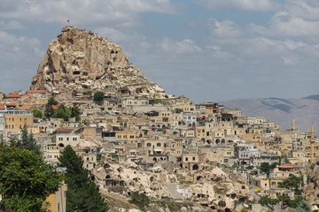 Obraz premium Uchisar Castle in Cappadocia, Nevsehir, Turkey