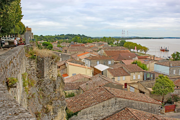 Fototapeta na wymiar Bourg town, France from the citadel