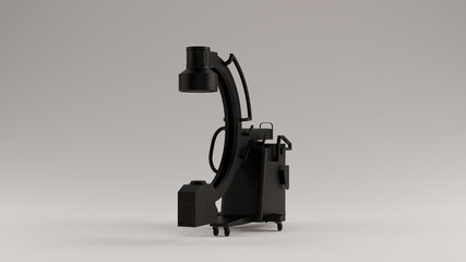 Black Hospital C Arm X-Ray Scanner  3d illustration 3d render