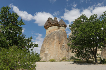 Rock Formations in Pasabag Monks Valley, Cappadocia, Nevsehir, Turkey