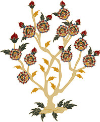 Beautiful hand drawn floral motif