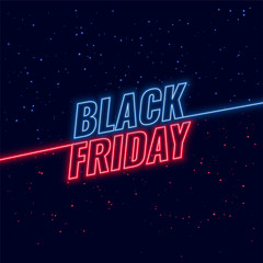 black friday blue and red neon background