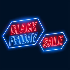 black friday sale background in neon style