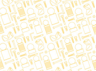 Metal Waste Drawing Outline Seamless Pattern Wallpaper-01