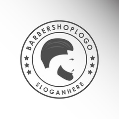 Vintage Barbershop Logo Vector Template