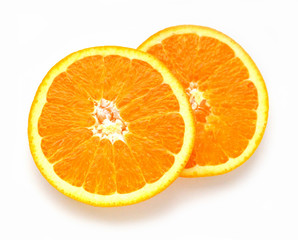 Sliced ​​Orange. Different shaped pieces of fruit.