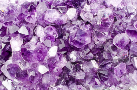 Texture or background of an amethyst stone