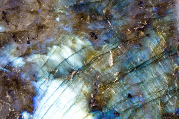 Texture or background of a labradorite stone