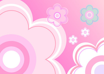 flowers background in pink color ,vector illustrations