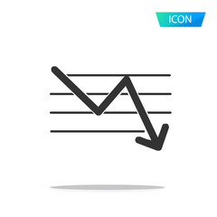 Graph icon isolated on white background.