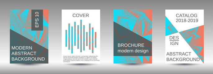 Fototapeta premium A set of modern abstract covers.