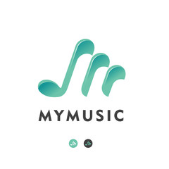 Music Logo Symbol with warm color apps icon