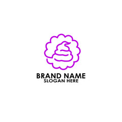 logo cream cake line with circle 