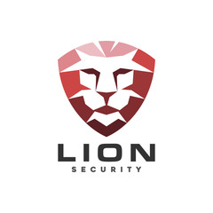 Modern Lion Security Logo Design