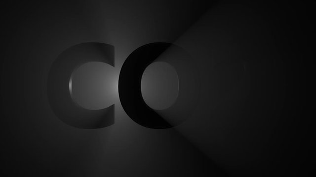 abstract CO2 symbol in front of dusty background animation