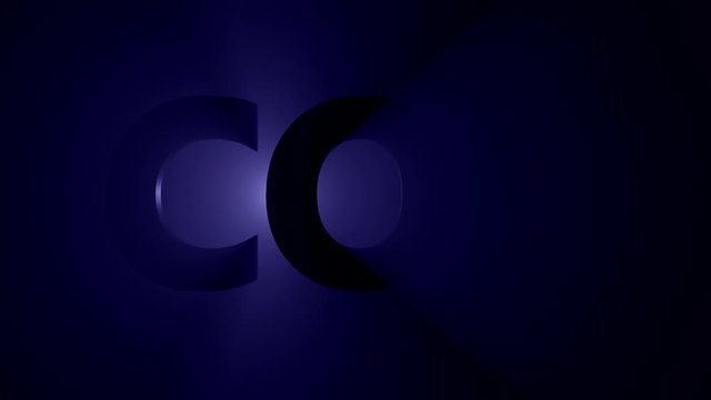 abstract CO2 symbol in front of dusty background animation
