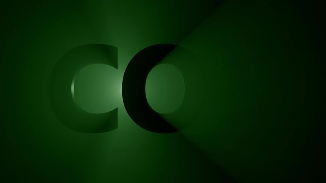 abstract CO2 symbol in front of dusty background animation