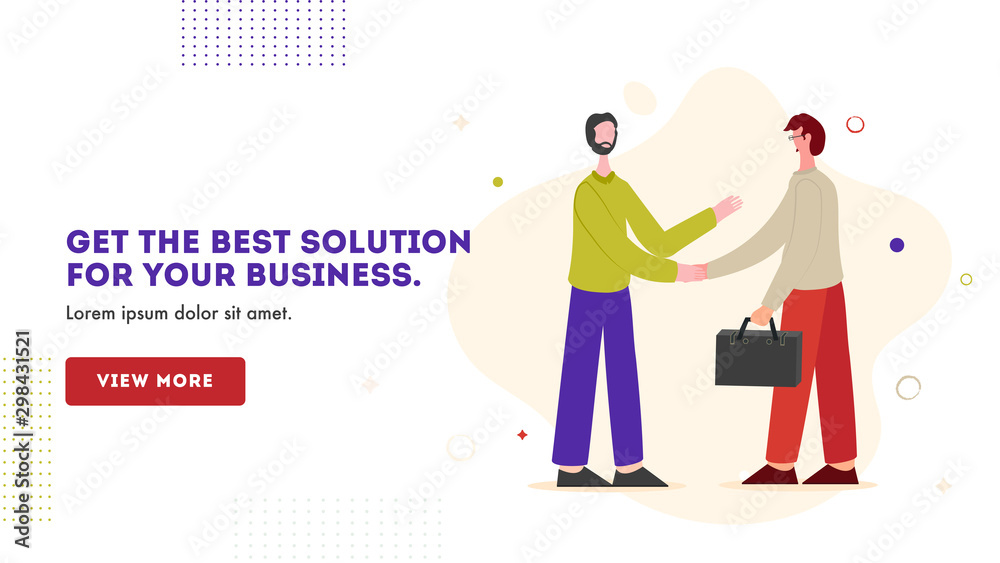 Canvas Prints business men shaking hands on abstract white background for get the best solution for your business 